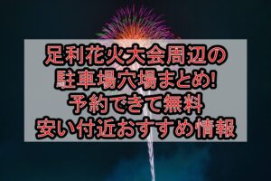 足利花火大会周辺の駐車場穴場まとめ!予約できて無料･安い付近おすすめ情報