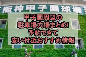 甲子園球場周辺の駐車場穴場16選!予約できて安い付近おすすめ情報
