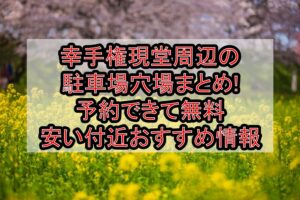 幸手権現堂周辺の駐車場穴場まとめ!予約できて無料･安い付近おすすめ情報