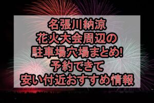 名張川納涼花火大会周辺の駐車場穴場まとめ!予約できて安い付近おすすめ情報