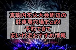 真駒内花火大会周辺の駐車場穴場まとめ!予約できて安い付近おすすめ情報