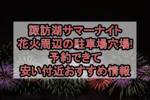 諏訪湖サマーナイト花火周辺の駐車場穴場まとめ!予約できて安い付近おすすめ情報