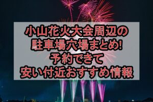 小山花火大会2025周辺の駐車場穴場まとめ!予約できて安い付近おすすめ情報