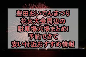 豊田おいでんまつり花火大会周辺の駐車場穴場まとめ!予約できて安い付近おすすめ情報