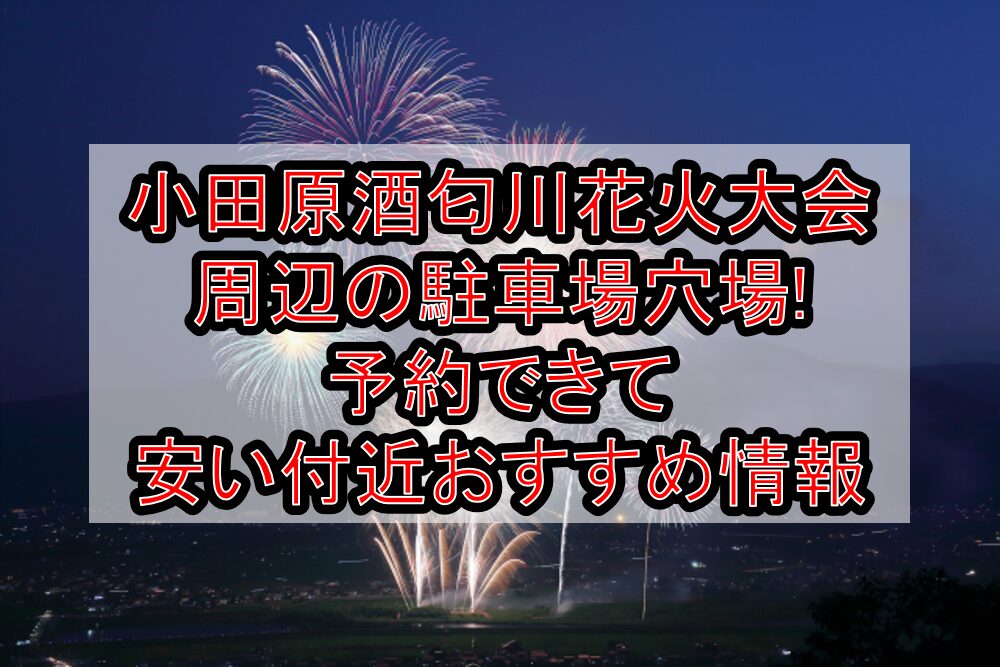 小田原酒匂川花火大会周辺の駐車場穴場4選!予約できて安い付近おすすめ情報