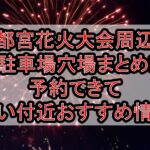 宇都宮花火大会周辺の駐車場穴場まとめ!予約できて安い付近おすすめ情報