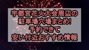 宇都宮花火大会周辺の駐車場穴場まとめ!予約できて安い付近おすすめ情報