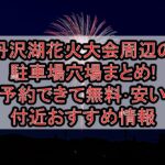 丹沢湖花火大会周辺の駐車場穴場まとめ!予約できて無料･安い付近おすすめ情報