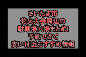 さいたま市花火大会周辺の駐車場穴場まとめ!予約できて安い付近おすすめ情報