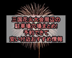 三国花火大会2025周辺の駐車場穴場まとめ!予約できて安い付近おすすめ情報