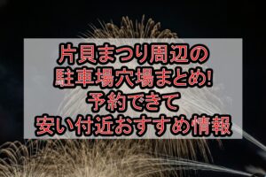 片貝まつり2025周辺の駐車場穴場まとめ!予約できて安い付近おすすめ情報