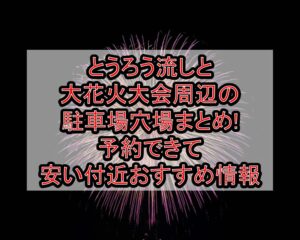 とうろう流しと大花火大会周辺の駐車場穴場まとめ!予約できて安い付近おすすめ情報