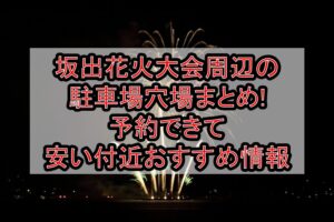 坂出花火大会2026周辺の駐車場穴場まとめ!予約できて安い付近おすすめ情報