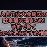 人吉花火大会2025周辺の駐車場穴場まとめ!予約できて安い付近おすすめ情報