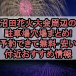沼田花火大会周辺の駐車場穴場まとめ!予約できて無料･安い付近おすすめ情報