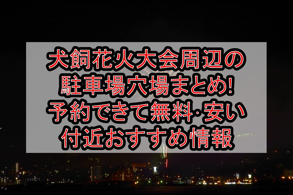 犬飼花火大会周辺の駐車場穴場まとめ!予約できて無料・安い付近おすすめ情報