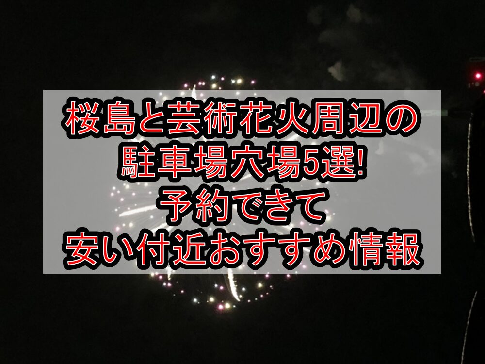 桜島と芸術花火2026周辺の駐車場穴場5選!予約できて安い付近おすすめ情報