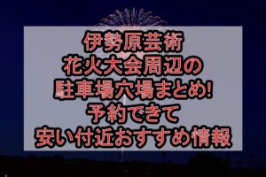 伊勢原芸術花火大会周辺の駐車場穴場まとめ!予約できて安い付近おすすめ情報