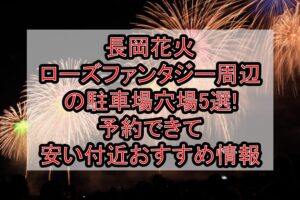 長岡花火ローズファンタジー周辺の駐車場穴場5選!予約できて安い付近おすすめ情報