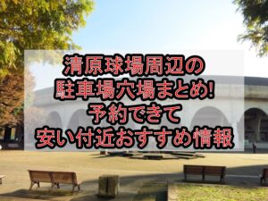 清原球場周辺の駐車場穴場まとめ!予約できて安い付近おすすめ情報