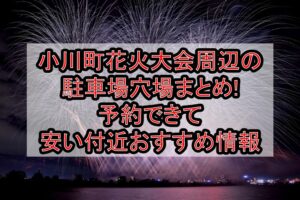 小川町花火大会周辺の駐車場穴場まとめ!予約できて安い付近おすすめ情報