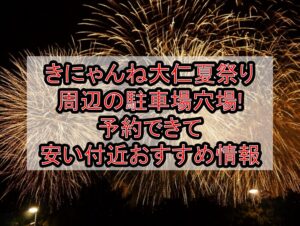 きにゃんね大仁夏祭り周辺の駐車場穴場まとめ!予約できて安い付近おすすめ情報