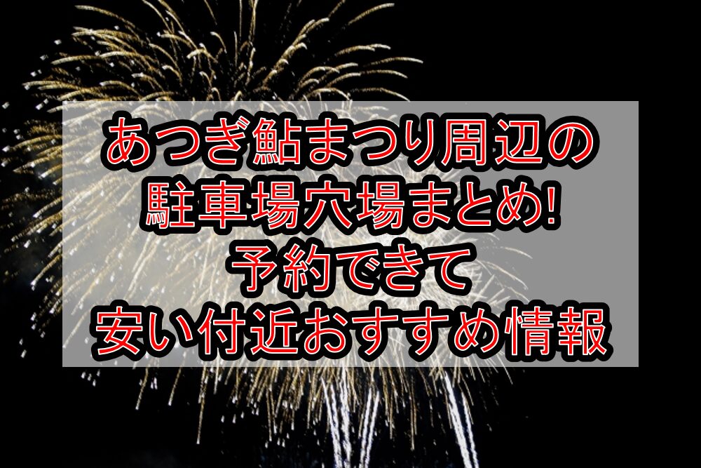 あつぎ鮎まつり周辺の駐車場穴場まとめ!予約できて安い付近おすすめ情報