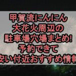 甲賀流にんにん大花火周辺の駐車場穴場まとめ!予約できて安い付近おすすめ情報