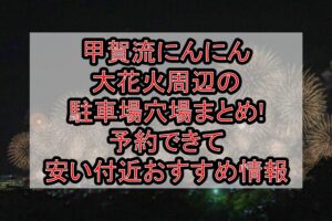 甲賀流にんにん大花火周辺の駐車場穴場まとめ!予約できて安い付近おすすめ情報