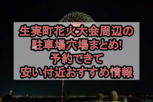 生実町花火大会周辺の駐車場穴場まとめ!予約できて安い付近おすすめ情報