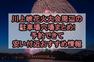 川上峡花火大会周辺の駐車場穴場まとめ!予約できて安い付近おすすめ情報