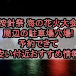 按針祭 海の花火大会周辺の駐車場穴場まとめ!予約できて安い付近おすすめ情報