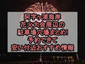 阿字ヶ浦海岸花火大会周辺の駐車場穴場まとめ!予約できて安い付近おすすめ情報