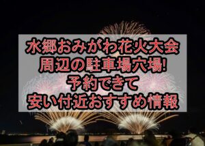 水郷おみがわ花火大会周辺の駐車場穴場まとめ!予約できて安い付近おすすめ情報