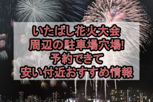 いたばし花火大会周辺の駐車場穴場まとめ!予約できて安い付近おすすめ情報