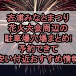 衣浦みなとまつり花火大会周辺の駐車場穴場まとめ!予約できて安い付近おすすめ情報