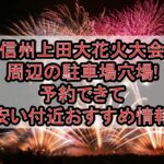 信州上田大花火大会周辺の駐車場穴場まとめ!予約できて安い付近おすすめ情報