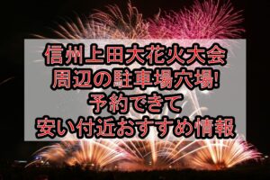 信州上田大花火大会周辺の駐車場穴場まとめ!予約できて安い付近おすすめ情報