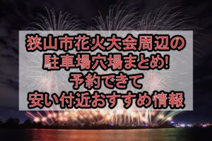 狭山市花火大会周辺の駐車場穴場まとめ!予約できて安い付近おすすめ情報