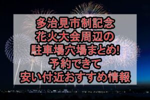 多治見市制記念花火大会周辺の駐車場穴場まとめ!予約できて安い付近おすすめ情報